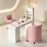 Modern White Manicure Table With Display Shelf Drawers And Dust Hole Professional Nail Salon Workstation